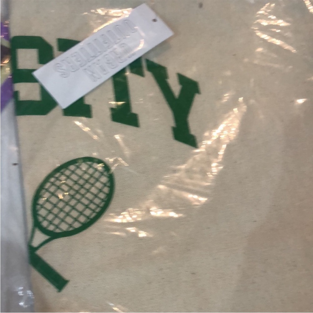 Retro Vintage Inspired Altru Apparel Varsity Tennis Tote Bag - Picture 7 of 7